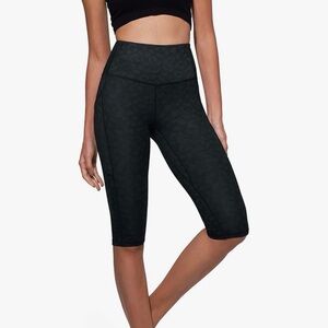 High waisted yoga pants tummy control black leopard print 2XL